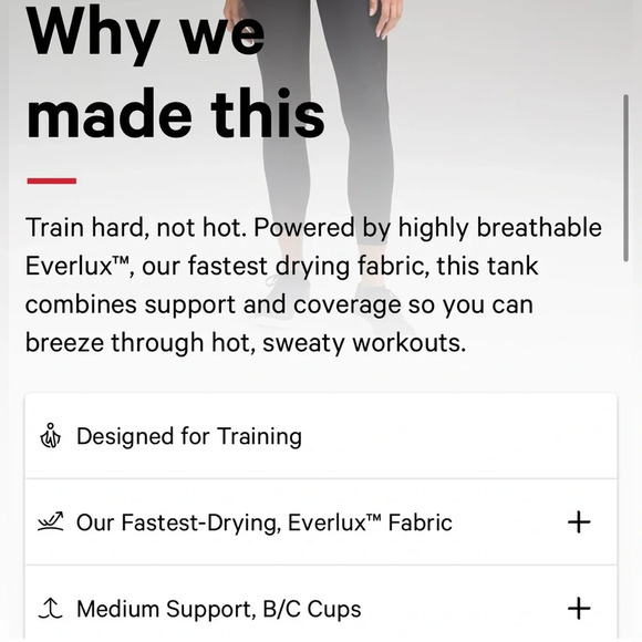 Lululemon Wunder Train Tank Top in Black Everlux Cropped Athleisure Top Size 6 - Picture 7 of 12